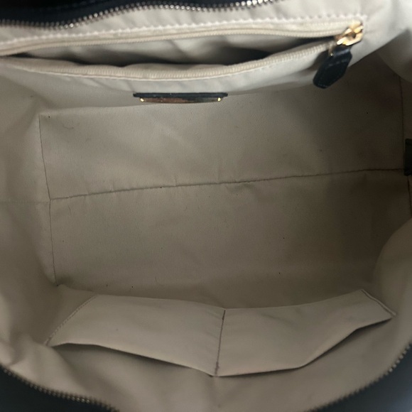 Valentino Black Shoulder Bag with Gold V Logo - Picture 5 of 15